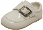 Boys Dressy Shoe w/ Velcro Buckle (1011116) WhitePat